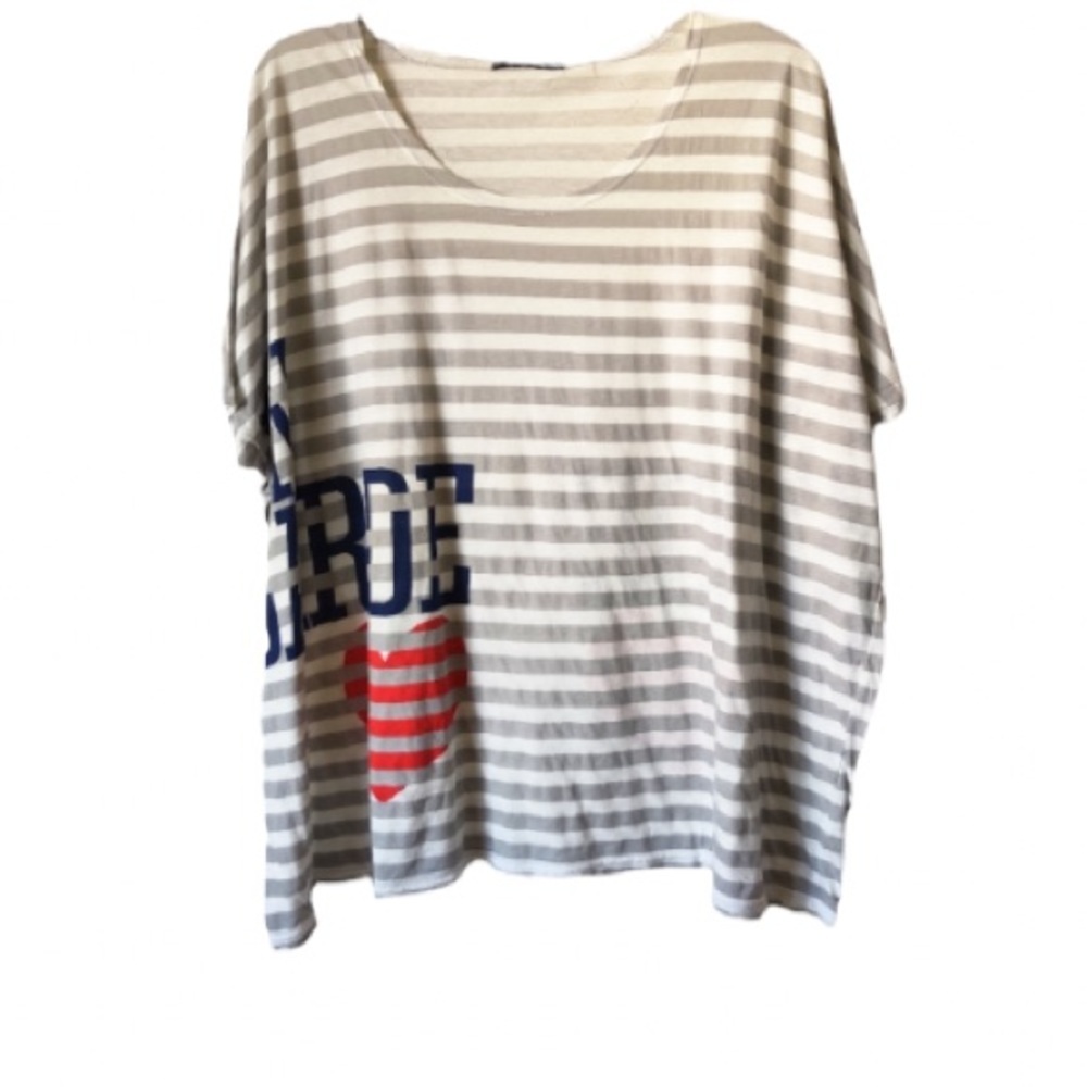 UO Truly Madly Deeply En Garde striped t-shirt OS - Picture 2 of 7